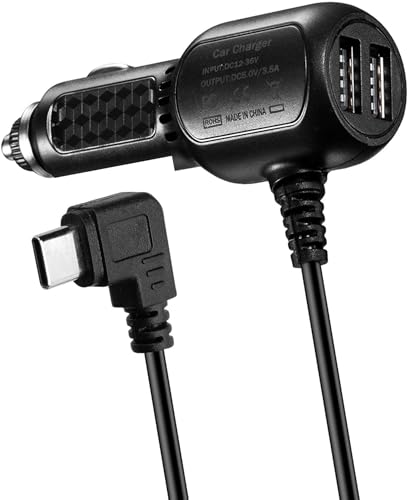 Dash Cam Type C Power Cable Adapter USB-C Port Dashcam Compatible for REDTIGER F7N /F7NP,WOLFBOXG840S G850 Dash Cam