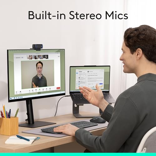 Logitech C920x HD Pro PC Webcam, Full HD 1080p/30fps Video, Clear Audio, Light Correction, Works with Microsoft Teams, Google Meet, Zoom, Nintendo Switch 2’s New GameChat Mode, Mac/Tablet- Black - size: 1 Pack, style: 1080P/30 fps, 720p/30fps