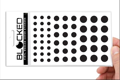 BLOCKED Original Vinyl Webcam Cover Stickers | Restickable & Stackable Privacy Covers | for All Camera-endable Devices | 3-Sizes | 57 Black (Muted Matte) - color: 57 Black | Muted-matte