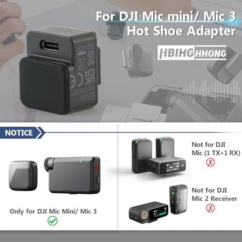 Camera Adapter for DJI Mic 3 /Mic Mini Connect Compatible with Sony Camera MI Hot Shoe Audio Reception and Conversion Accessories