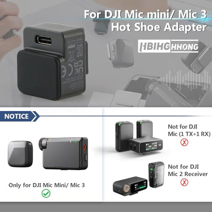 Camera Adapter for DJI Mic 3 /Mic Mini Connect Compatible with Sony Camera MI Hot Shoe Audio Reception and Conversion Accessories