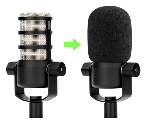 LEFXMOPHY WS2 Windscreen Microphone Pop Filter for Rode Podmic NT1-A, NT2-A, NT1000, NT2000, NTK, K2, Pod Mic Broadcaster Wind Shield Foam Cover