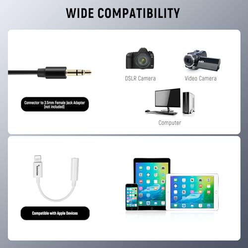 NEEWER 2 Pack Lavalier Lapel Microphone Compatible with DJI Wireless Mic Transmitters Rode Wireless GO II 2, Omnidirectional Condenser Wired Clip On Lav Mics for Stage YouTube Live Streaming, CM5 - style: CM5(2-Pack)w/3.5mm TRS Plug