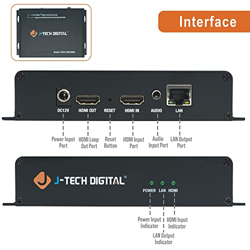 J-Tech Digital HDMI Video Encoder H.264 H.265 NDI IPTV Network Video Encoder 1080P 60Hz with Audio Embed, Supports NDI HX HX2, RTSP, RTMP RTMPS, HTTP, UDP, ONVIF Protocols [JTECH-ENCH5NDI] - size: 1080P Encoder with NDI