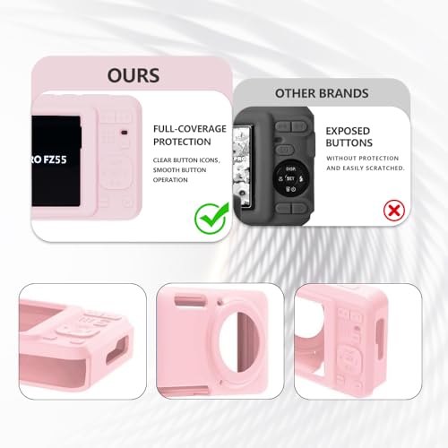Case for KODAK PIXPRO FZ55 Case, Soft Silicone for KODAK PIXPRO FZ55 - Anti-Scratch Slim Fit Lightweight Protective - pink - color: pink