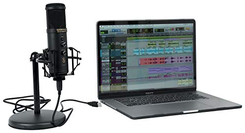 Rockville Solo-Cast Pro 24-bit 192kHz USB Condenser Microphone, Zero-Latency Monitoring, Gain Control, Mute Button, for Podcasting and Streaming