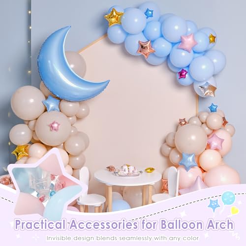 RELBRO Spring Clamps, 10 Pcs 3.5 Inch Clear Plastic Clips with 50 Pcs Balloon Clips for Balloon Arch Backdrop Craft Decoration Projects