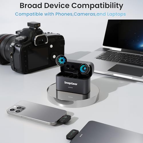 M2 Magnetic Wireless Microphone for iPhone/Camera/Android, Ultralight 9.5g, 984ft Range, 48kHz/24bit, Noise Cancellation, 48H Battery for Video Recording, Streaming - style: M2