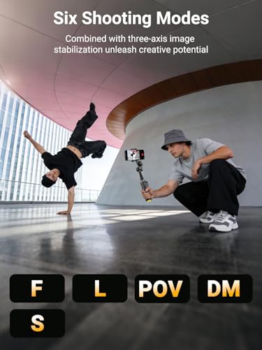 AOCHUAN Smart X3 360° Pan Rotation Gimbal Stabilizer for iPhone, Magnetic Remote Control, 3-Axis Stabilizer w/Built-in Extension Rod & One-Touch Open Tripod, Foldable Phone Gimbal for Vlogging, Travel - size: X3