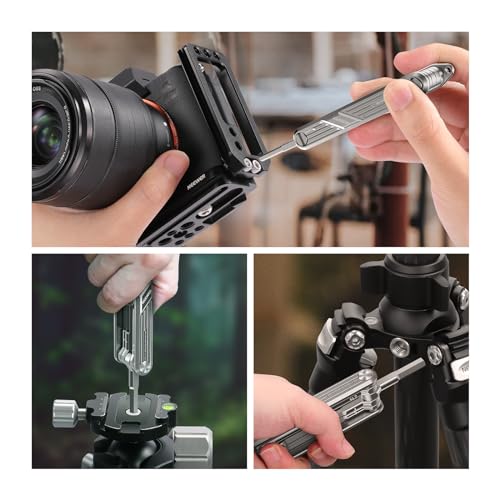 NEEWER 10 in 1 Multifunctional Foldable Screwdriver Tool Set: 4 Screwdrivers, 6 Hex Keys, Pocket Tool, Compatible with SmallRig Camera Cage Rig Tripod QR Plate, UA048S Silver - style: 10-in-1 Screwdrivers Tool Set(Silver)