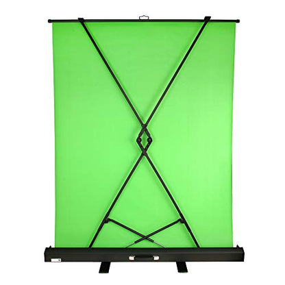 Streaming/Video Background Green Screen – Pull-Up Backdrop in Case