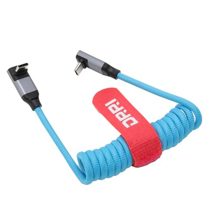 20Gbps USB-C 100W PD Fast Charging Cable for Sonys FX3 FX30 Canon EOS R5C, R5, EOS R6, EOS RP, EOS R, R5, R5C, R6, R7, R8, R10, M6 Mark II iPhone 15Pro MacBooks Pro(Up Bend to Up Bend) - color: Blue, size: Up-Up bend