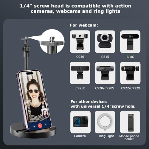 2-Pack Portable Rechargeable LED Video Light, Battery Powered Photography Lighting Kit with Stand & Phone Holder, Dimmable Camera Light for Live Streaming, YouTube, TikTok, Zoom, Video Recording
