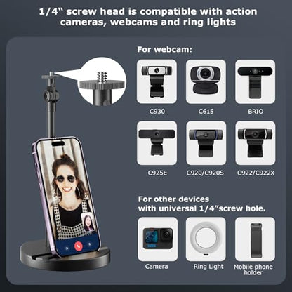 2-Pack Portable Rechargeable LED Video Light, Battery Powered Photography Lighting Kit with Stand & Phone Holder, Dimmable Camera Light for Live Streaming, YouTube, TikTok, Zoom, Video Recording