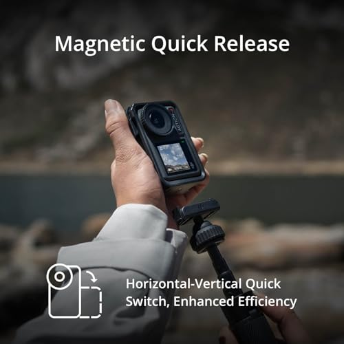 DJI Osmo Action 4 Standard Combo, 4K/120fps Action Camera | Waterproof, 1/1.3-Inch Sensor, Stunning Low-Light Imaging, 10-bit & D-Log M Color Performance, Long-Lasting 1770 mAh Battery - style: Standard Combo