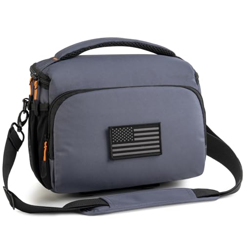 Vogano Camera Bag, Protective Covers Photography Shoulder Bag Compatible for Nikon, Canon, Sony DSL/SLR/Mirrorless Equipment Travel Waterproof - color: 1.0 Grey