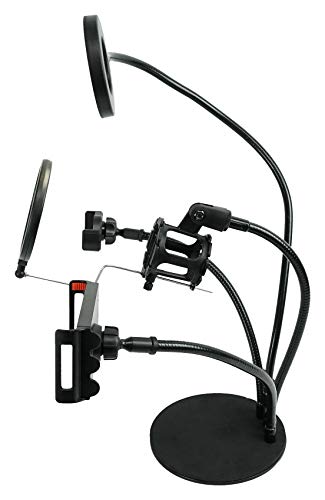 Technical Pro Conference Room/Work From Home Desk Light w/Mic+Phone+Tablet Stand
