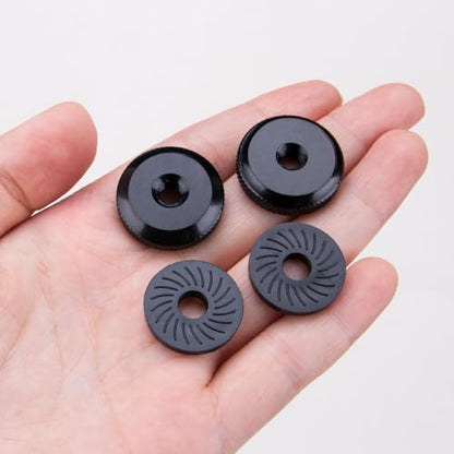 ZORZA 5Sets 1/4" Aluminum Thumb Nut and Anti-Slip Rubber Washers Set Universal Thumb Wheel Lock Nut Adapter for Secure Camera Mounting to Tripod