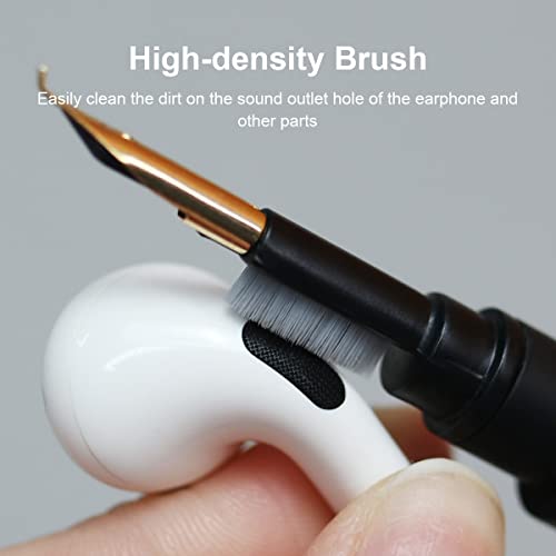 Hagibis Cleaning Pen for Airpods Pro 1 2 Multi-Function Cleaner Kit Soft Brush for Bluetooth Earphones Case Cleaning Tools for Lego Huawei Samsung MI Earbuds (Black) - color: Black