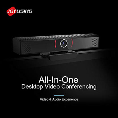 JOYUSING All-in-One Video and Audio Conferencing System 1080P HD Conference Webcam with Microphone and Speaker for Small Meeting Rooms Wide Angle (Black)