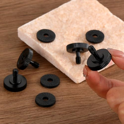 KALIONE 4 Pack Thumb Screw Camera Quick Release Adapter with Rubber Pads, 1/4 Male to 1/4 Female Tripod Screw, Thumbscrew for Camera Mounting Plate Flash Bracket