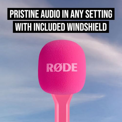 RØDE Interview GO Handheld Adaptor for RØDE Wireless Microphones (Pink) - color: Pink
