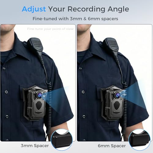 Body Camera Mount, Universal Camera Mounts & Clamps Fit for All Models Police Body Cam, Strong Magnet Camera Holder Stick to Clothes Prevent Moving（Single-Pack）