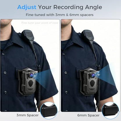 Body Camera Mount, Universal Camera Mounts & Clamps Fit for All Models Police Body Cam, Strong Magnet Camera Holder Stick to Clothes Prevent Moving（Single-Pack）