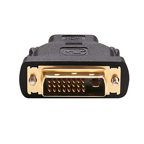 DTECH DVI to HDMI Adapter DVI Male to HDMI Female Bi-Directional DVI-D Port Converter 4K 1080P Gold Plated Connector
