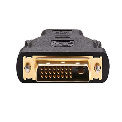 DTECH DVI to HDMI Adapter DVI Male to HDMI Female Bi-Directional DVI-D Port Converter 4K 1080P Gold Plated Connector