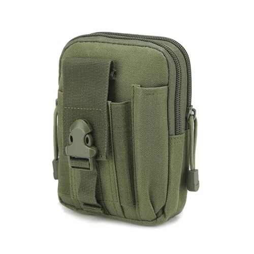 Belt Pouch, Tactical Molle Phone Pouch EDC Utility Pouches Waist Bag, Small Cell Phone Holster Gear Tool Gadget Pocket for Men - color: Green
