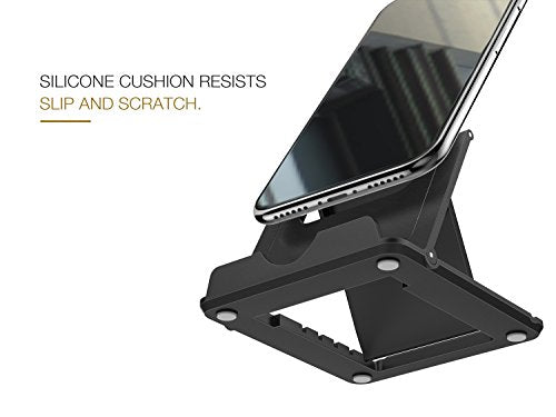 MoKo 2PCS Phone/Tablet Stand, Desktop Holder for 4-11" Device, Fit with iPhone 17/17 Air/17 Pro/17 Pro Max, iPhone 16/Pro/Pro Max/Plus, iPhone 15/Pro/Pro Max/Plus, iPhone 14/Pro/Pro Max/Plus - color: Black