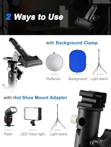 Selens Portable 24inch/60cm Light Reflector with Clamp,5 in 1 Collapsible Multi Disc Photography Reflector Translucent,Silver,Gold,White,Black for Studio Photography Lighting and Outdoor Lighting - size: 5 in 1 24inch with clamp