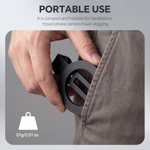 Magnetic Metal Phone Mount with Cold Shoe Mount, Adjustable Rotatable Phone Tripod Holder Adapter for iPhone 17/16/15, Camera Monitoring, Tripods, Stabilizers - PM-10