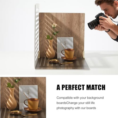 4PCS 16x16 Inch Backdrop Boards, 1PC 15x19 Inch Window Shadow Pane, 1PC Light Cone with Backets & Holders, Background Kit for Small Product Food Make-up Product Studio, BEIYANG - color: 5PCSkit