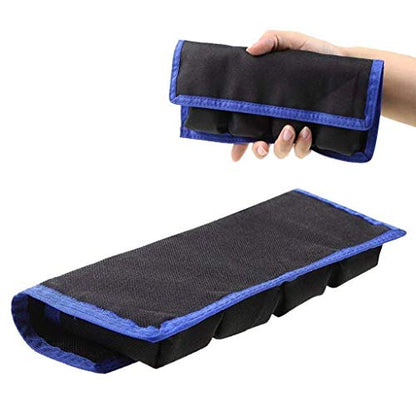 Meking DSLR Camera Battery Holder/Pouch/Case/Bag (4 Pocket) for AA Battery, Canon LP-E6 LP-E8 LP-E10 LP-E12 Battery, Nikon EN-EL14 EN-EL15 Battery, Sony NP-FW50 NP-F550 NP-FM500H Battery( 2Pcs ) - color: Blue 2pcs