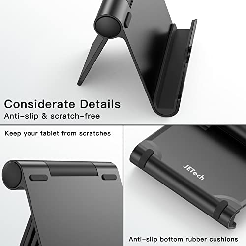 JETech Tablet Stand, Adjustable Portable Desktop Holder, Foldable Dock for iPad/iPad Pro/Air/Mini, Galaxy Tab A8/A7 Lite/A7/S8/S7, Kindle, Tab/Phones(4-11"), Black - color: Black