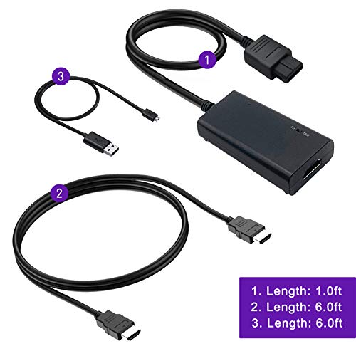 LEVELHIKE HDMI Cable for Super Nintendo SNES, Super Famicom SFC Console - SNES to HDMI Adapter with True RGB Signal Output (100% Improved Video Quality), HD Converter with 4:3/16:9 Switch