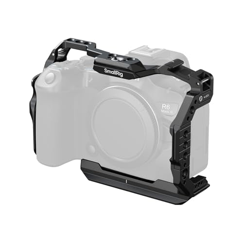 SmallRig Camera Cage for Canon R6 Mark III / R6 Mark II, Formfitting Video Making Rig, HawkLock Dual NATO Rails, Quick Release Plate for Arca, Compatible with DJI RS 3 / RS 3 Pro/RS 4 / RS 4 Pro-5954 - style: Cage
