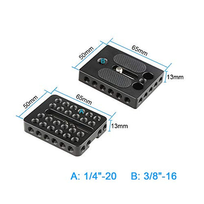 CAMVATE Top Cheese Plate + Camera Base Plate for DIY DSLR Camera Cage Rig