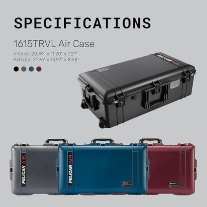 Pelican Air 1615 Travel Case - Suitcase Luggage (Blue) - color: Blue, size: 1615 Travel Case