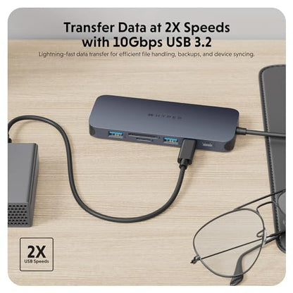 HyperDrive Next 11 Port USB C Hub for Mac, PC, and Chromebook w/ 2 4K60Hz HDMI, 2 USB-A, 2 USB-C Hub 10Gbps,140W Power Delivery, SD & microSD Card Reader, Ethernet, 3.5mm Audio Ports - size: 11 Port USB-C Hub with 2x USB-A