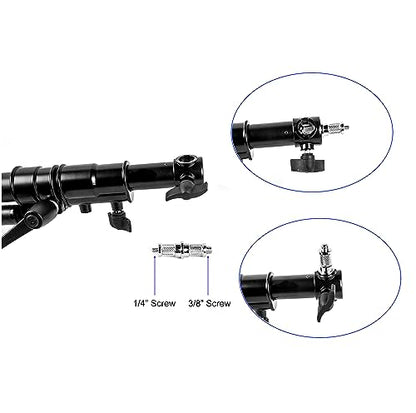 PHOCUS Wall Mount Triangle Boom Arm 51inch /130cm for Ring Light Photography Studio Video Strobe Light, Monolight, Softbox, Reflector, Support Horizontal and Vertical Rotation