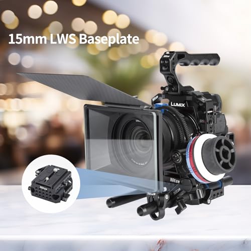 Nitze 15mm LWS Camera Baseplate, with Plate for Manfrotto Standard, Quick Installation and Removal- PB13