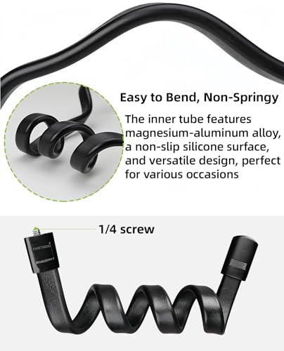 Adjustable Gooseneck Phone Holder - Suitable for Phone Holder for mic Stand，Baby Strollers, Treadmills, Shopping carts, Bicycles, Cars, Boats, and Golf carts
