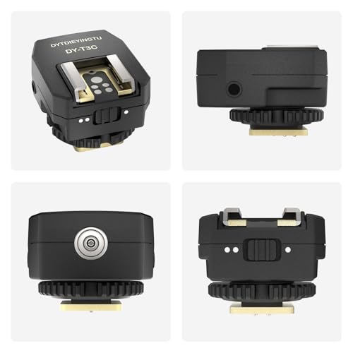 DY-T3C for Canon Camera Flash Hot Shoe Adapter Mount Top-Mounted Expansion Accessory: Multi-Flash synchronous Shooting with Cable Converter (DY-T3C 1PCS + PC Cable 1PCS) - style: DY-T3C 1PCS + PC cable 1PCS