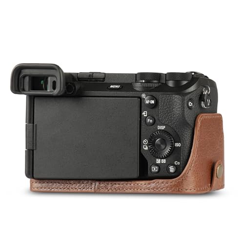Mega Gear Genuine Leather Camera Case for Sony Alpha a6700 (16-50mm) - Stylish and Protective - Brown - color: Brown