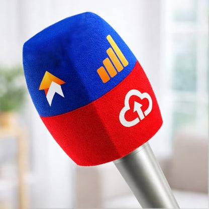 Custom Fuzzy Microphone Windscreen, Plush Foam Mic Cover with Logo or Text, Triple-Side Printable, Wind Noise Reduction, Fits Most Handheld Microphones (Yellow) - color: Yellow