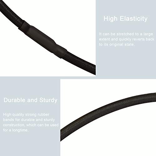 Universal Elastic Bands Replacement for Microphone Shock Mount Mic Holder Clamp Clip Anti-aging Rubber Rings, 6PCS (black)