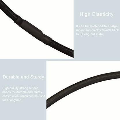 Universal Elastic Bands Replacement for Microphone Shock Mount Mic Holder Clamp Clip Anti-aging Rubber Rings, 6PCS (black)